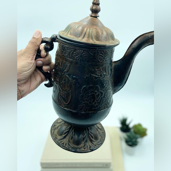 Antique Rustic Looks Metal Tea Pot | Watering Can - Picture 2 of 4